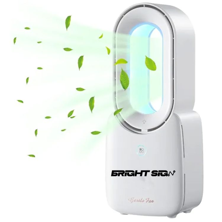 Bladeless Desk Fan with Touch Control and LED Light 3