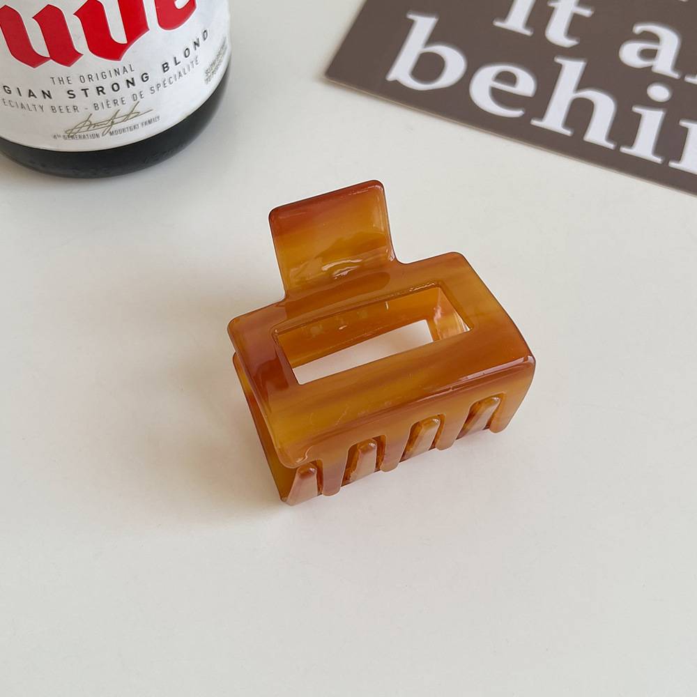 Plastic Small square acetate hair clip 4