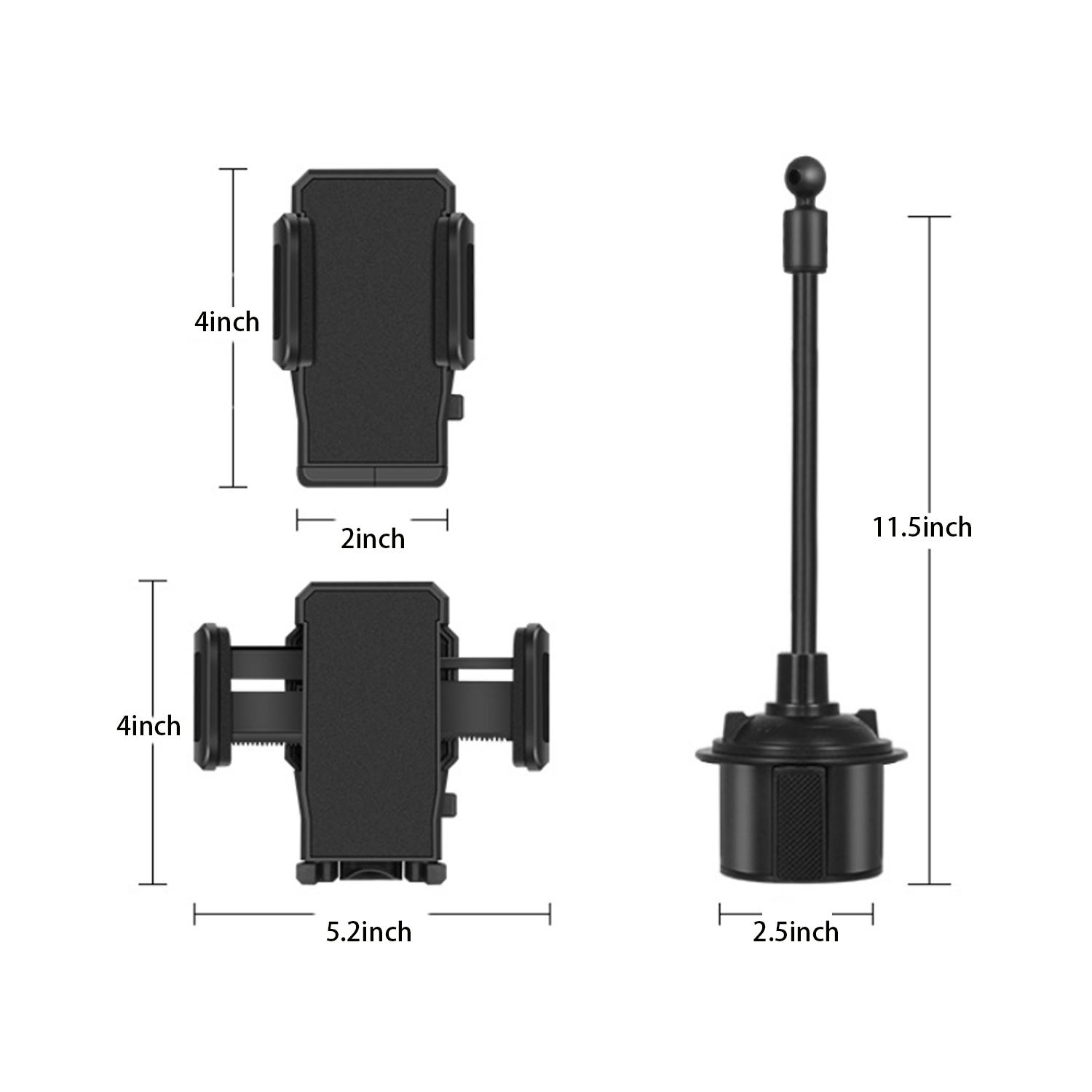 Universal 360° Adjustable Car Cup Phone Holder 4