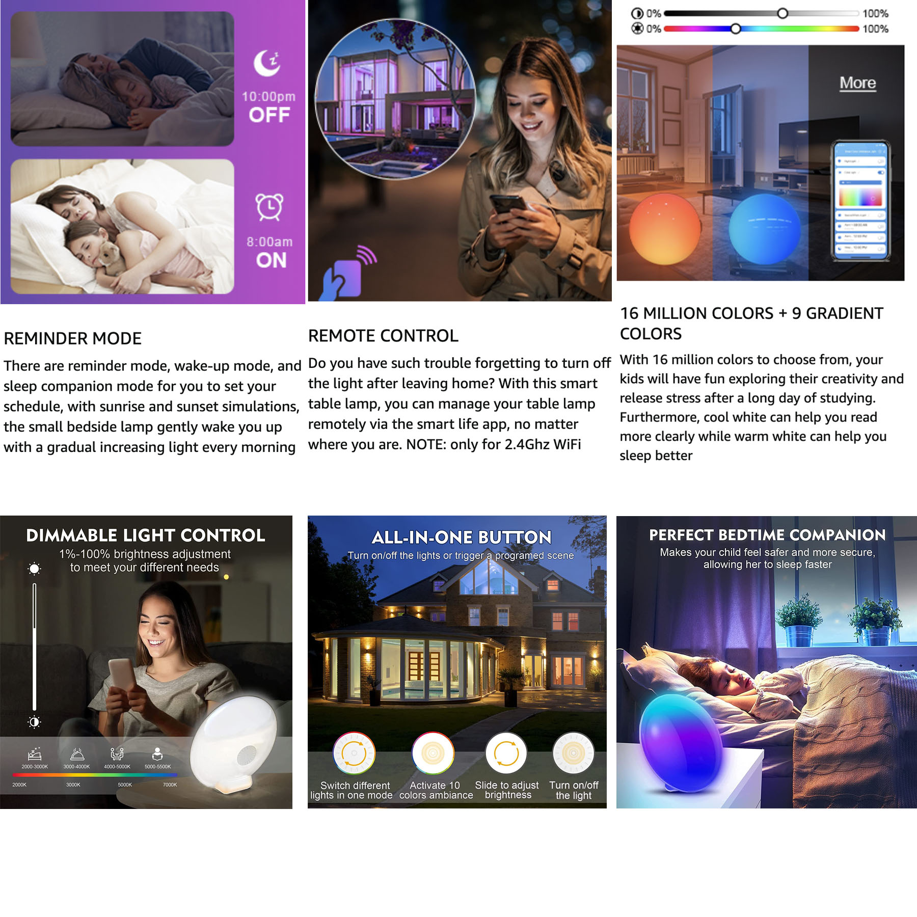 Smart Table Lamps with 26 M Colors 2