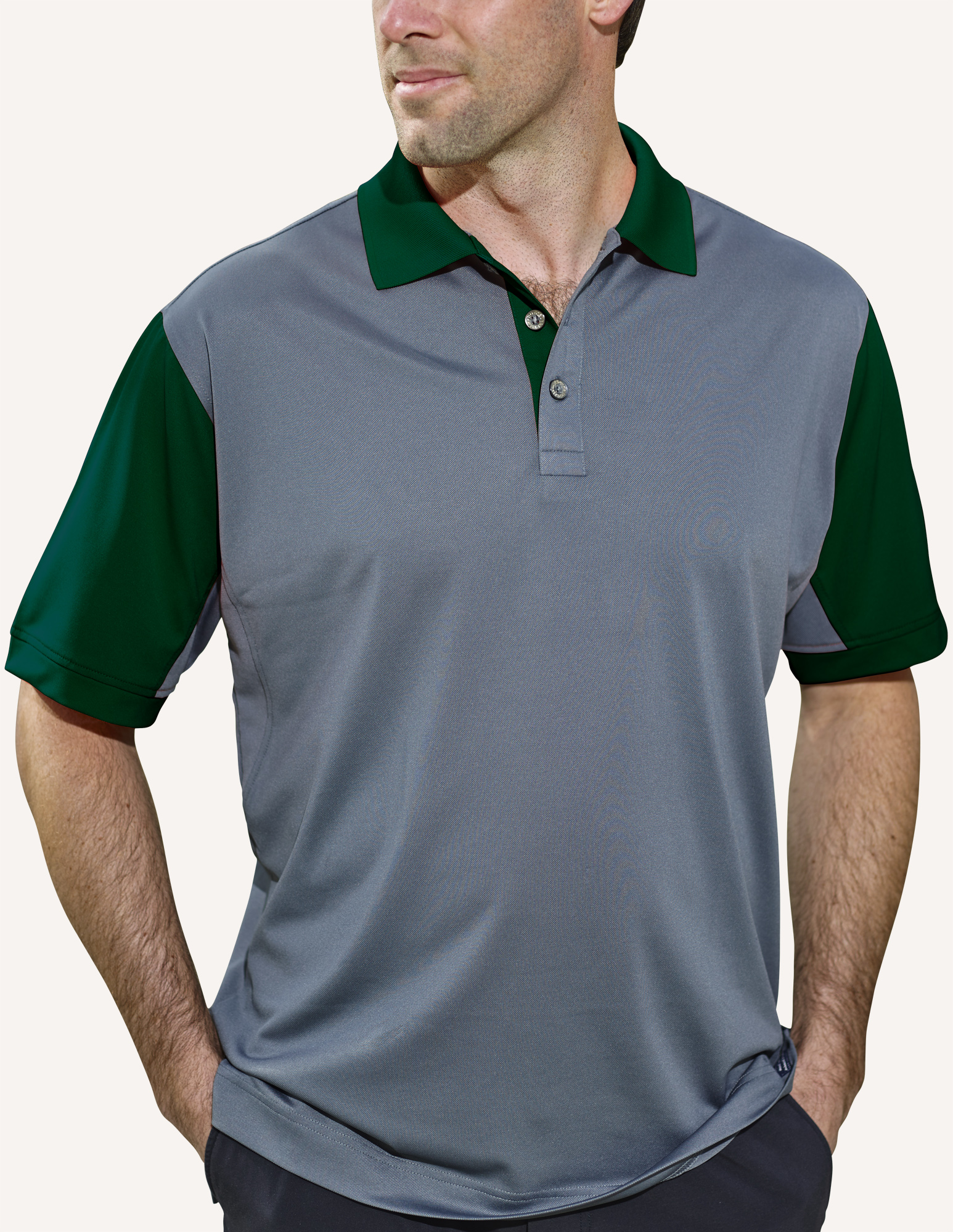 Men's Corvette Recharged Hybrid Interlock Color block Polo Shirt 4