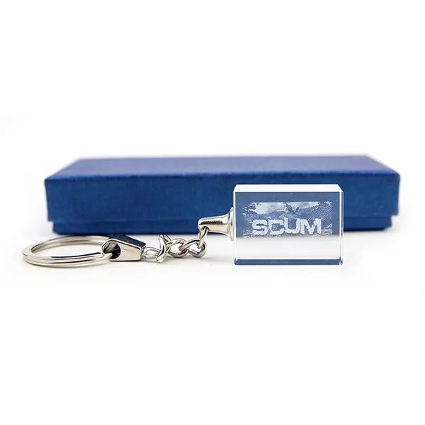 Optical Crystal Key Chain - Rectangle 2