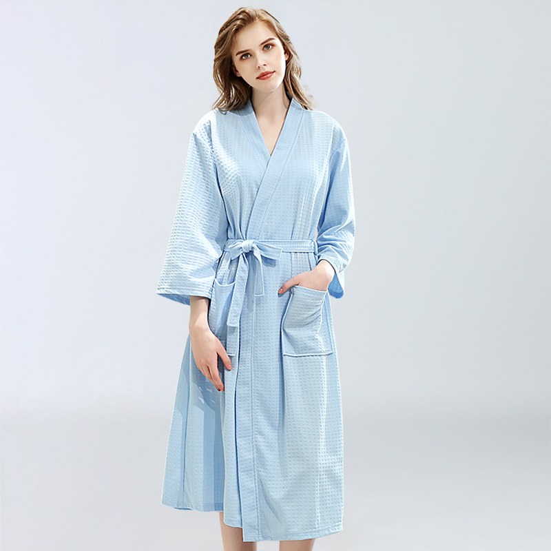 Women Men Waffle Bathrobes for Spring Summer 18