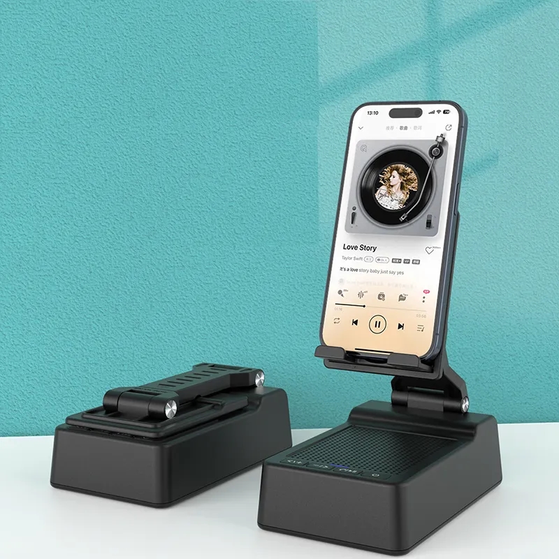 Cell Phone Stand with Wireless Bluetooth Speaker 3