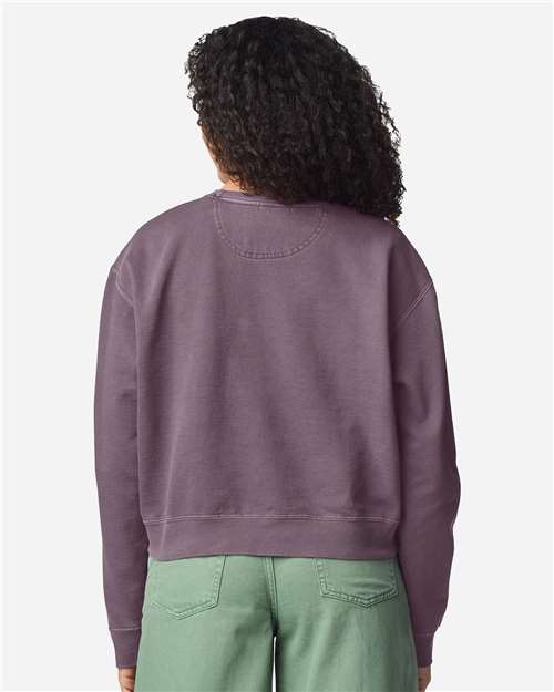 Women's Garment-Dyed Mid-Length Crewneck Sweatshirt - 1566L 11