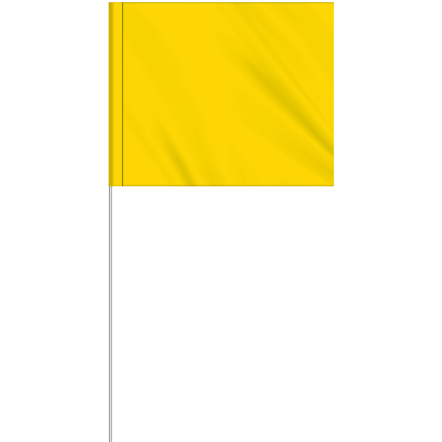 1-Color 5" x 6" Custom Vinyl Marking Flag w/ 27" Plastic Staff 24