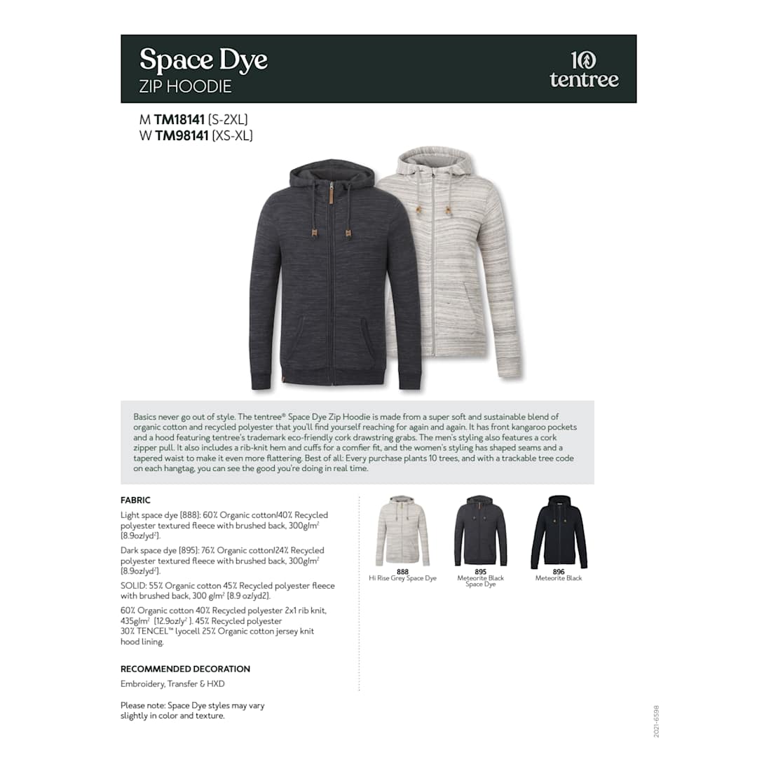 tentree Space Dye Zip Hoodie - Women's 9