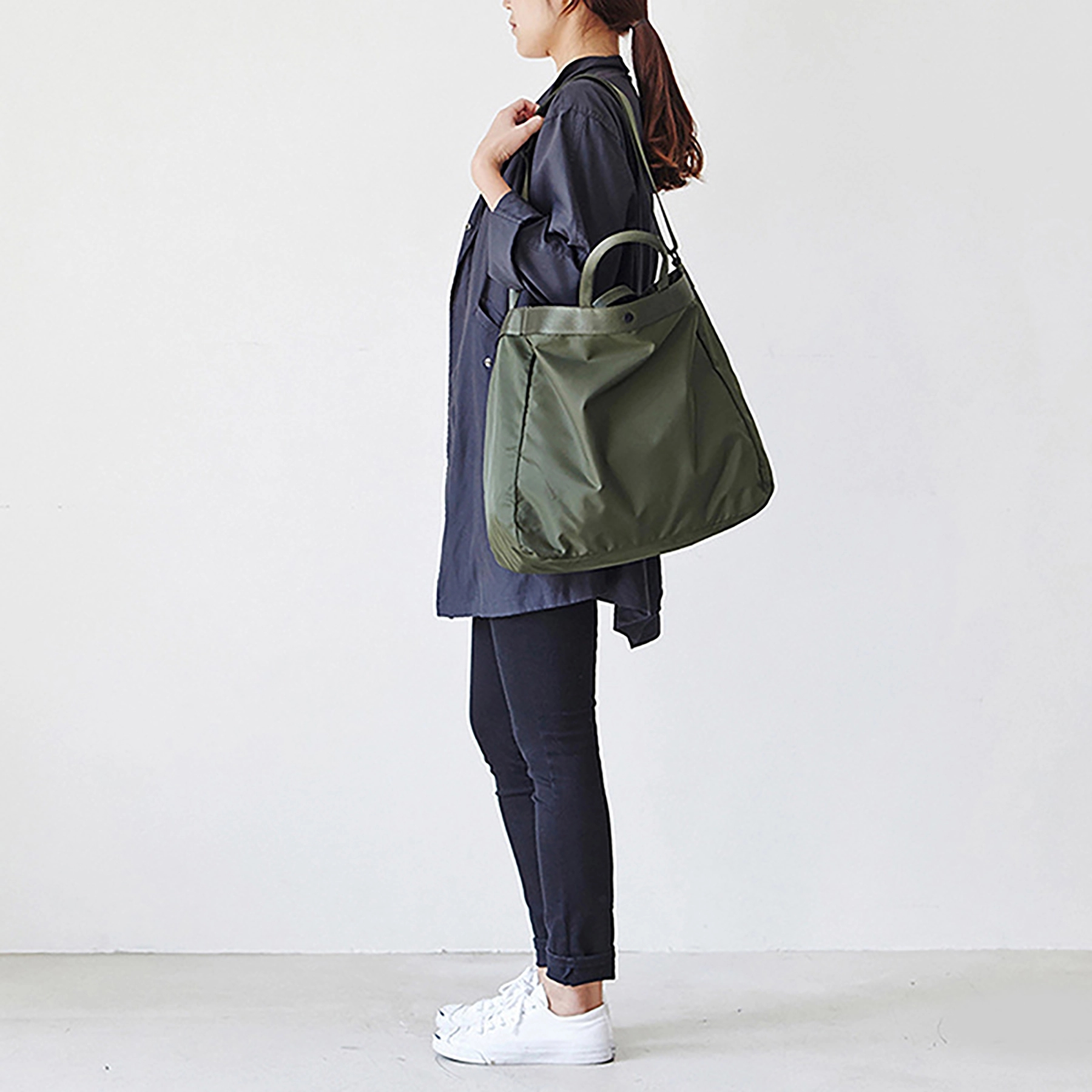 Lightweight Packable Water Resistant Fold Grocery Tote Bag 2