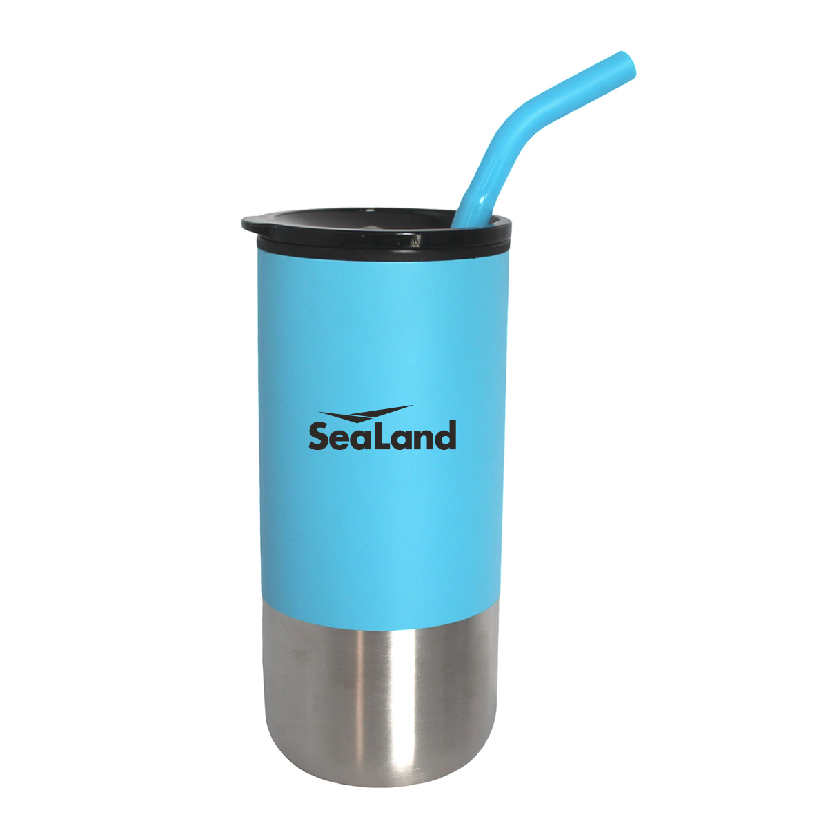 EcoSip 16oz Double-Wall Tumbler With Silicone Tipped Straw 11