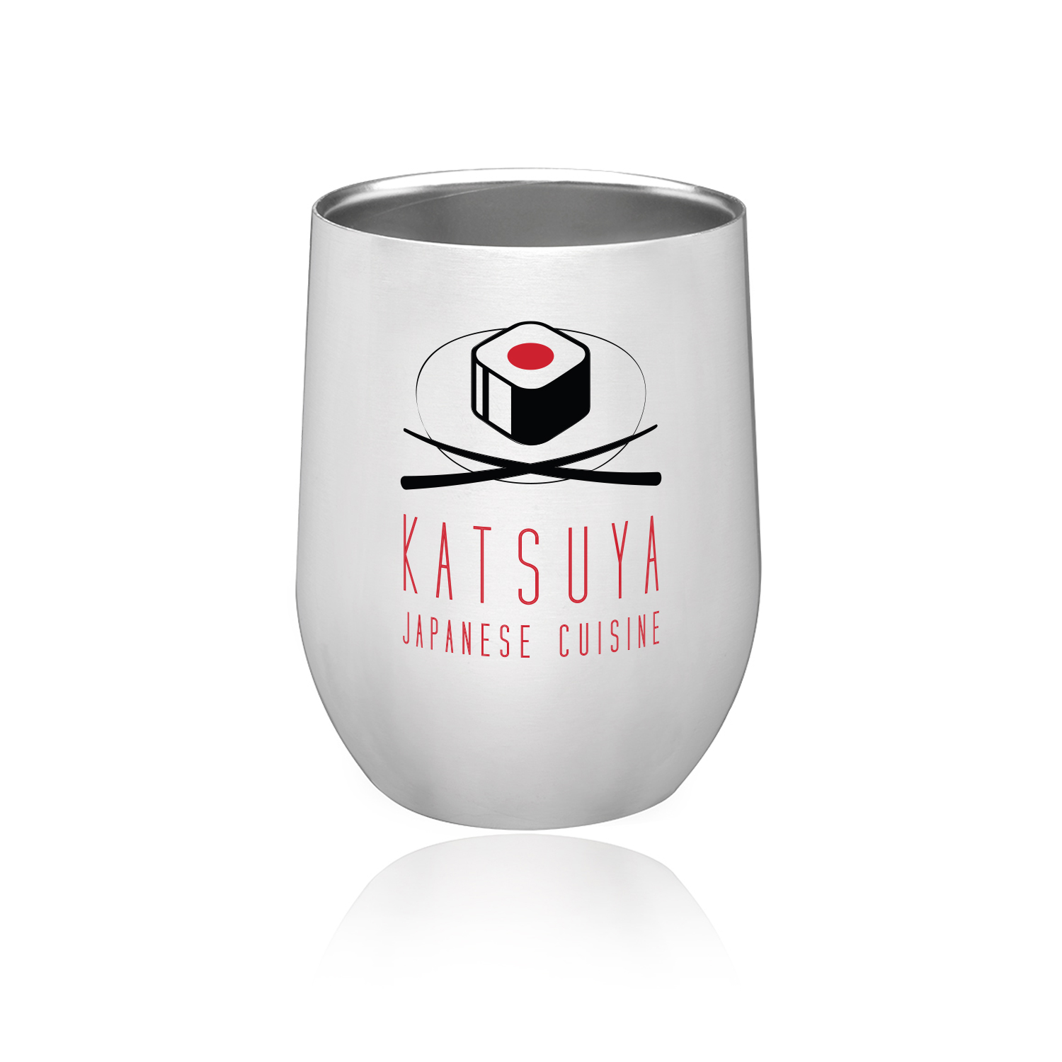 11 oz. Steward Stainless Steel Stemless Wine Glass (1 Color Imprint) 4
