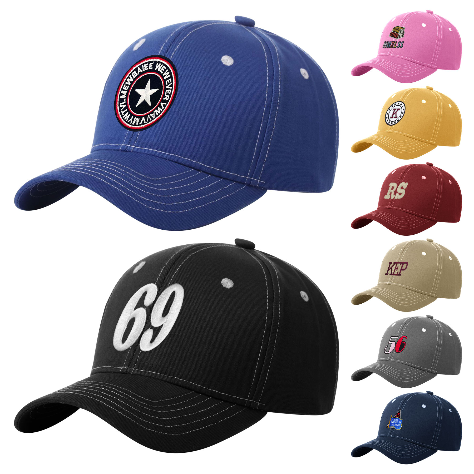Structured Baseball Cap with Curved Bill 1