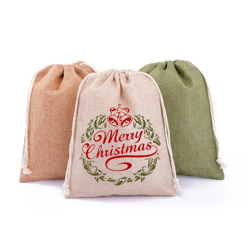 Custom Linen Drawstring Bag 3
