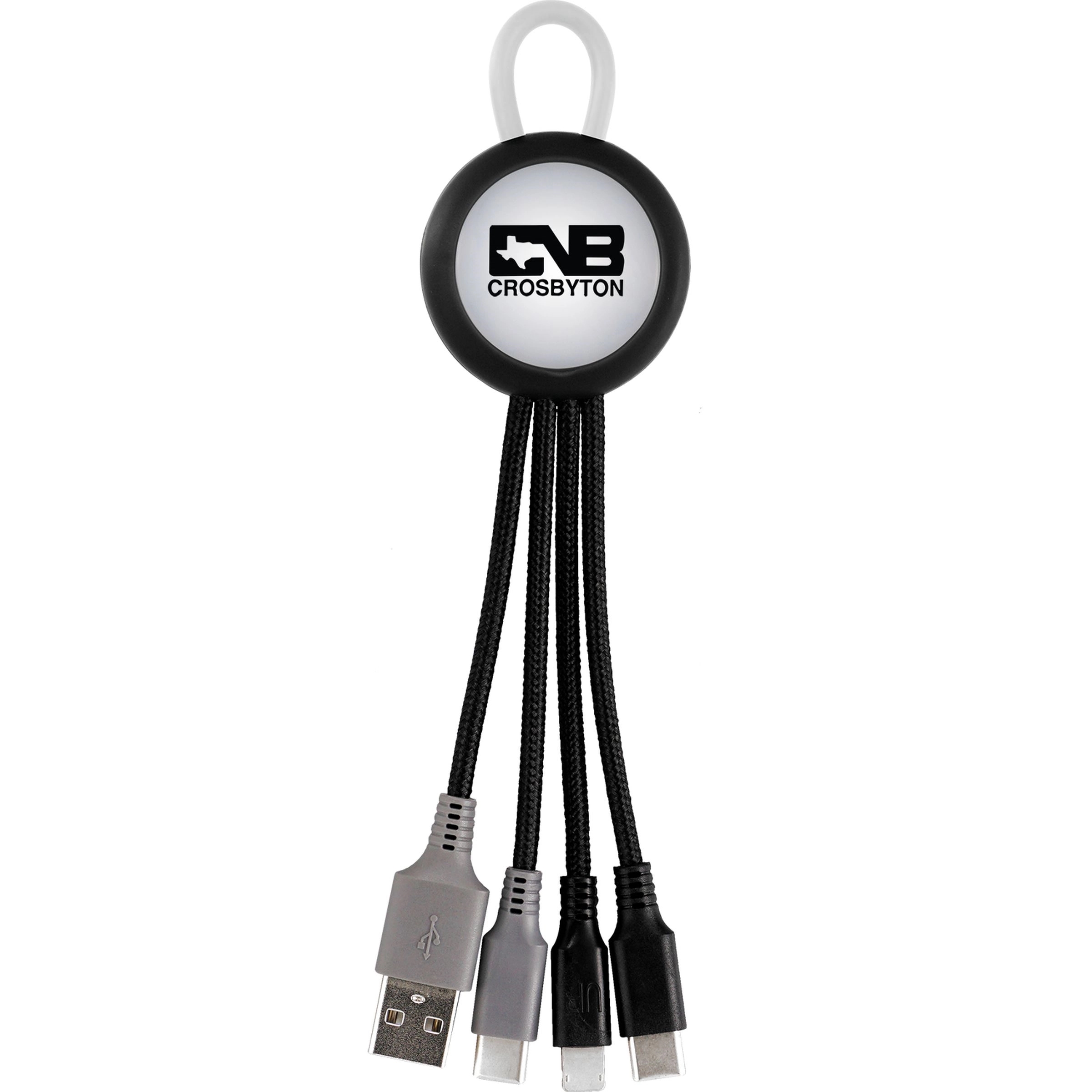 Clearview Light Up Loop Dual Input 3-in-1 Charging Cable 8