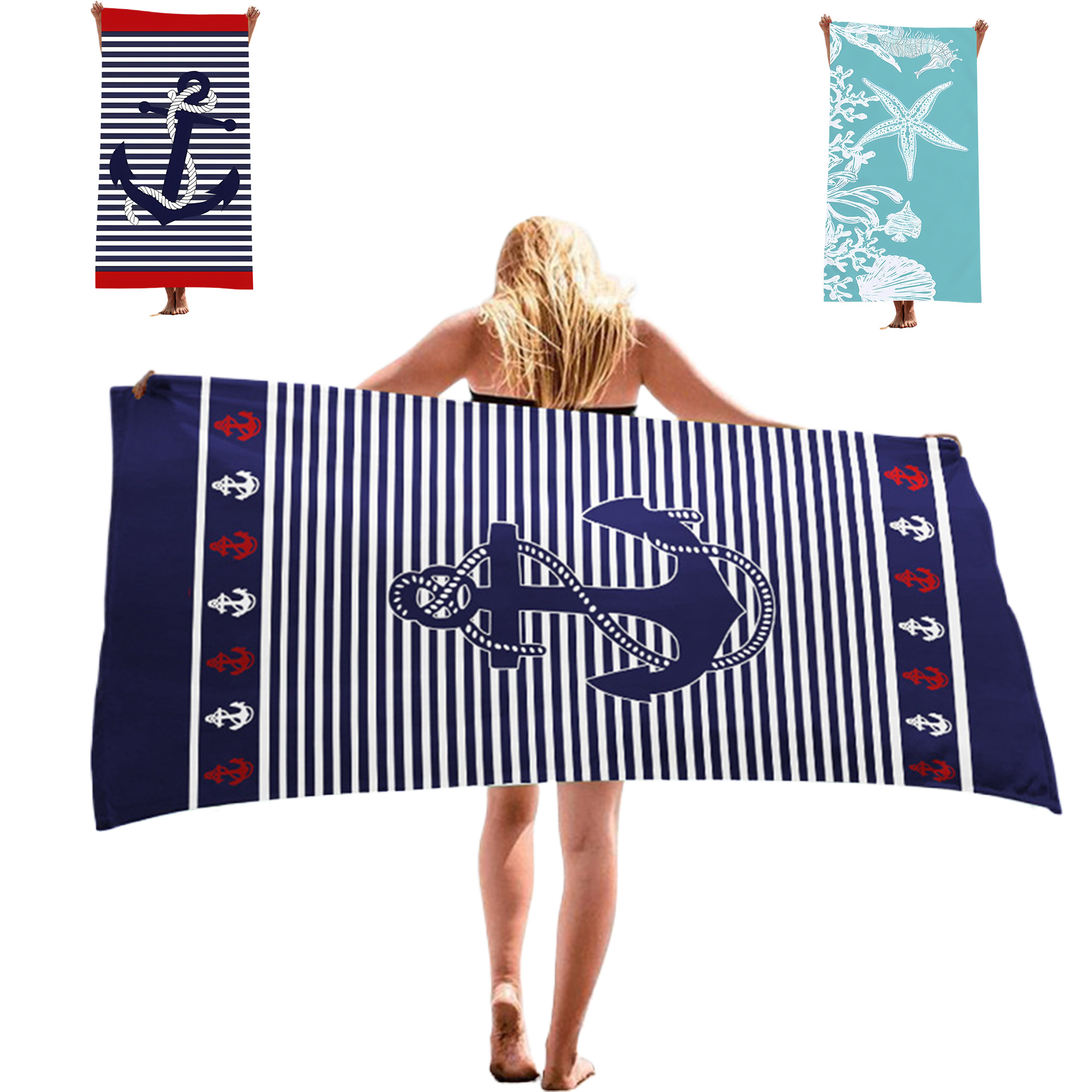 Custom Eco Print Beach Towel 2
