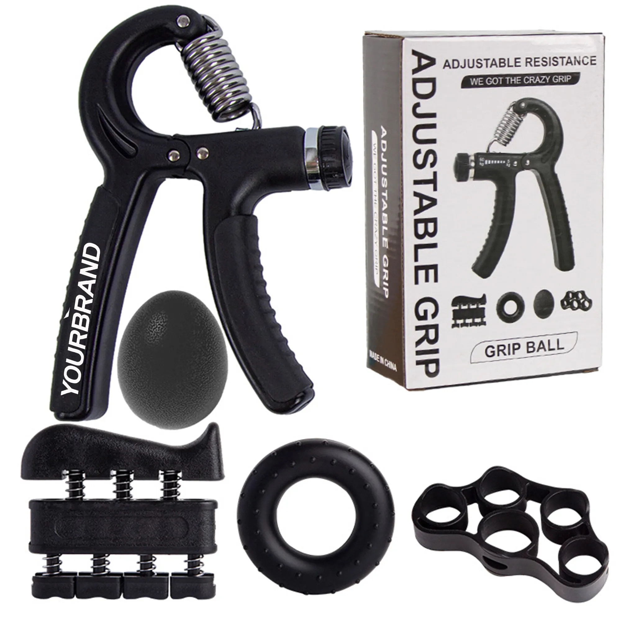 5 Pack Adjustable Resistance Grips Strengthener Kit 2