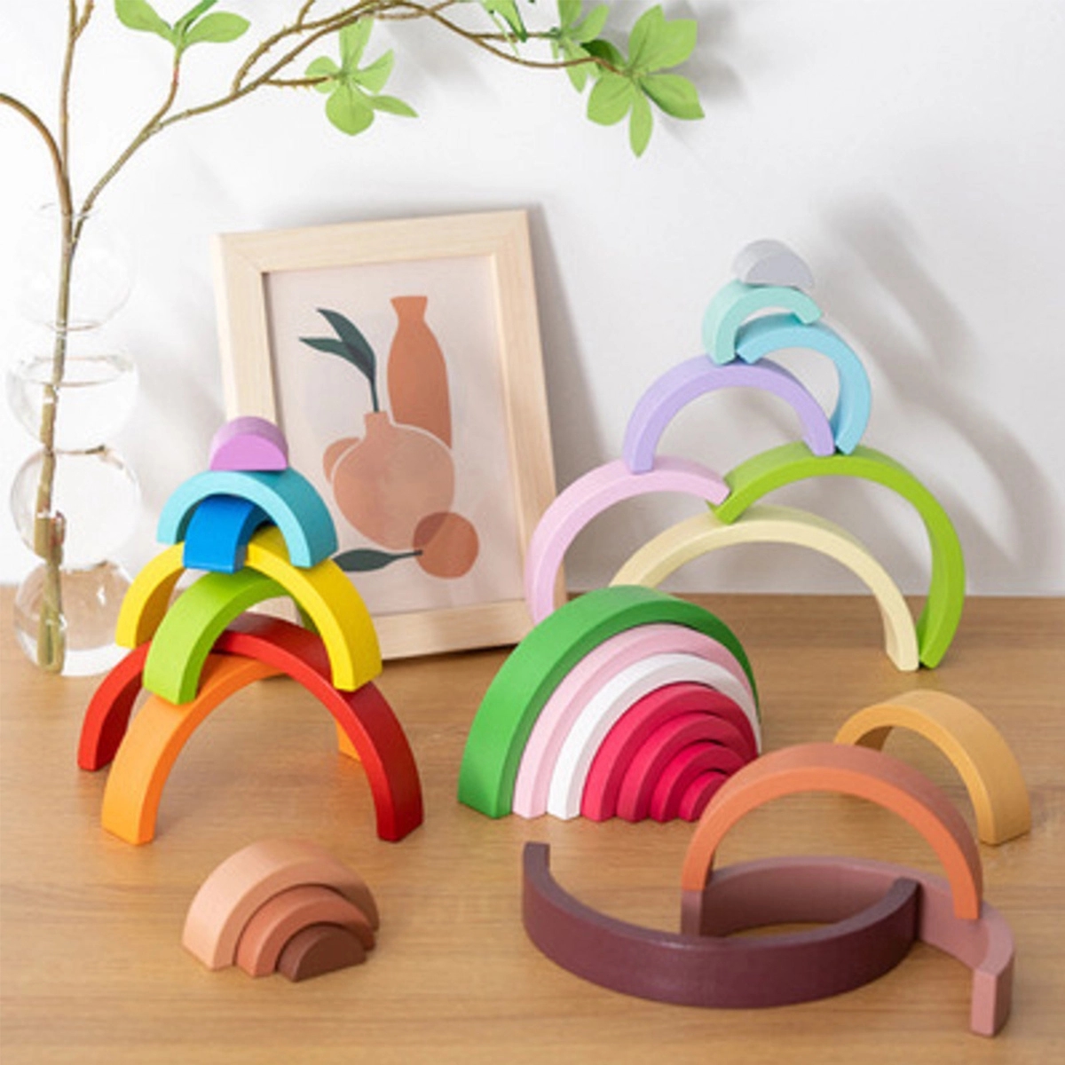 Wooden Rainbow Stacker 2
