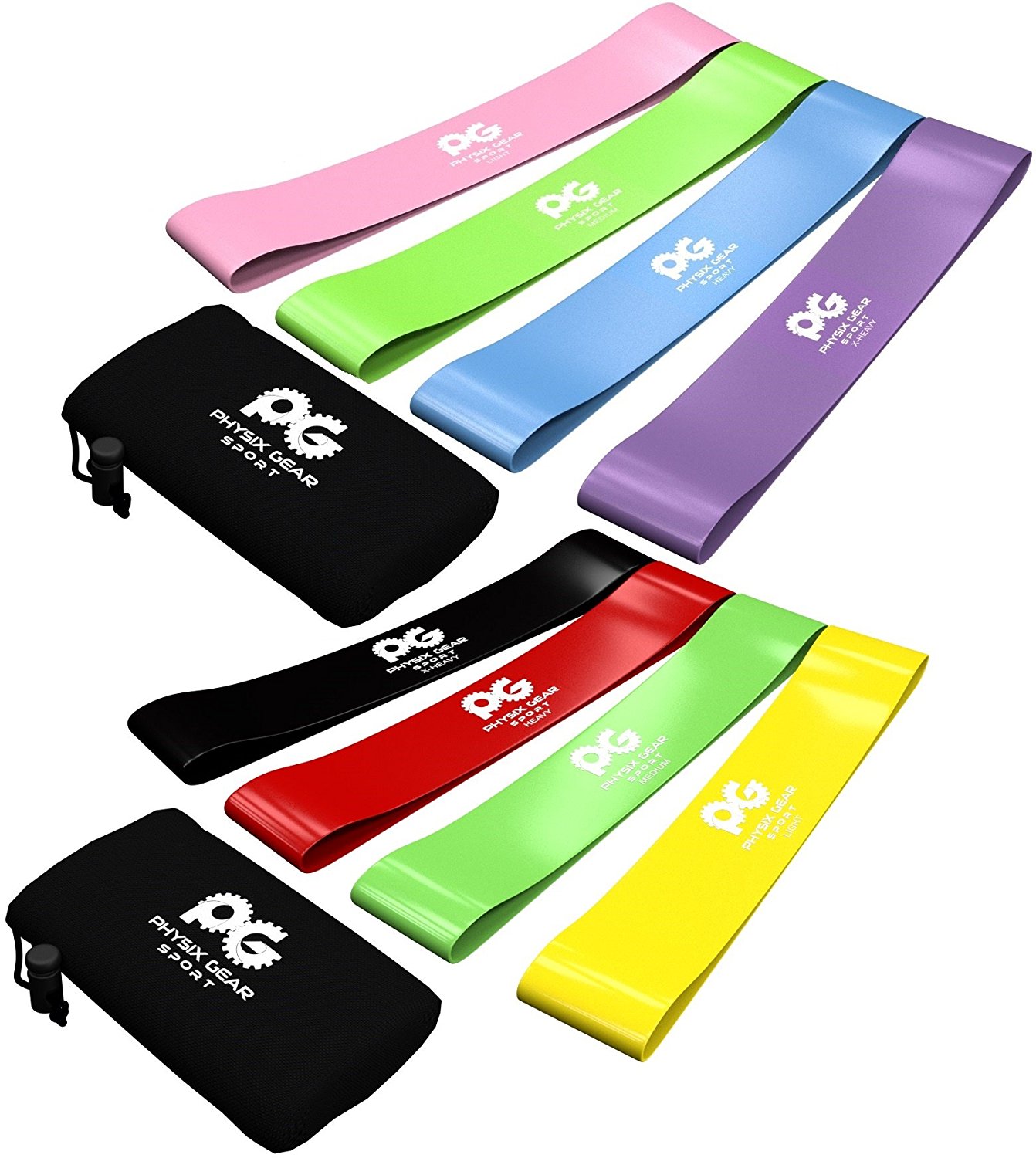 5 in 1 Exercise Loop Latex Elastic Resistance Band Set 2