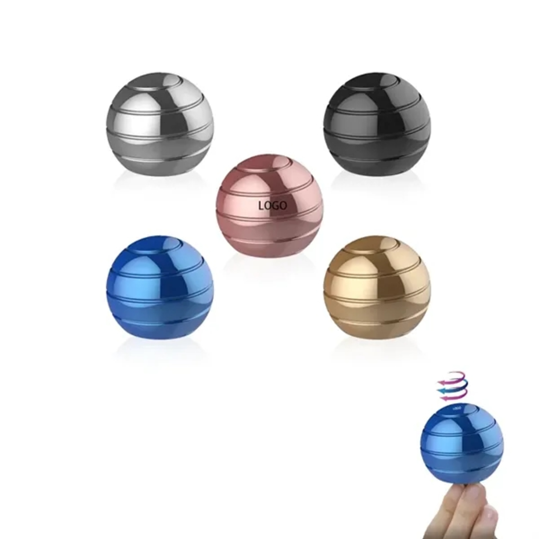 Flat rotating ball toy 2