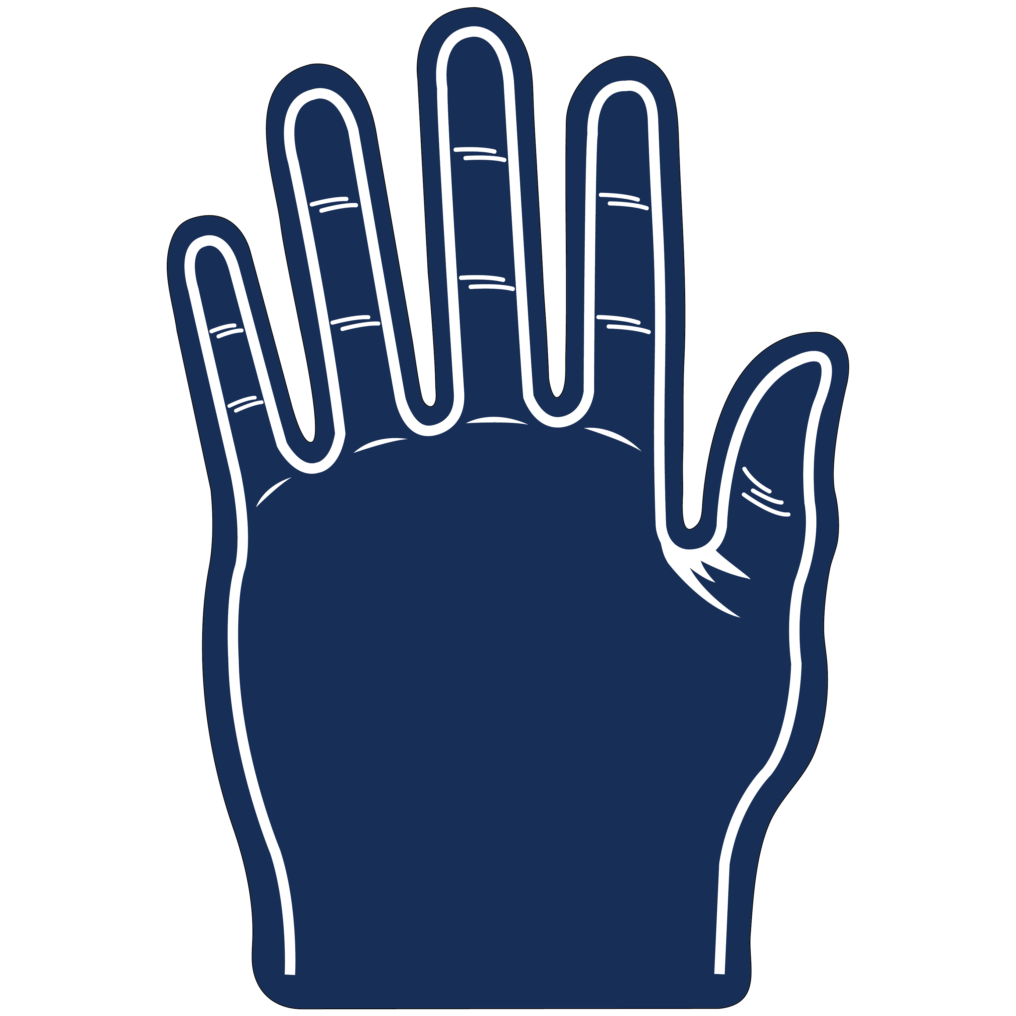 Foam Hand Five Finger 16" 26