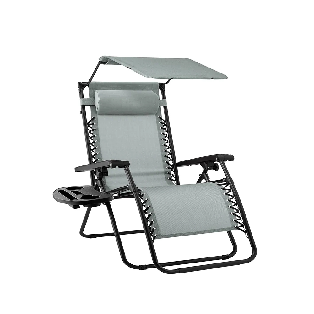Foldable Zero Gravity Lounger with Canopy 26