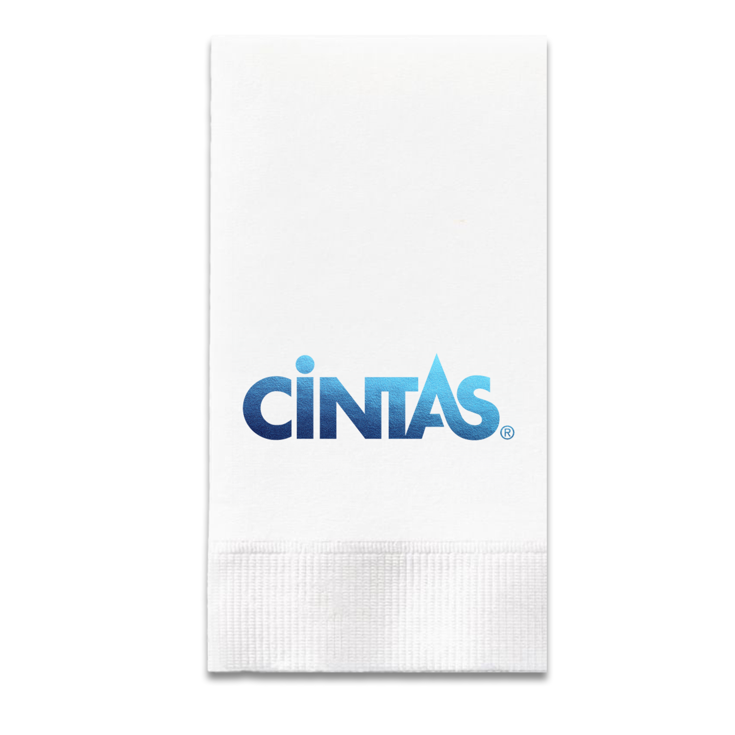 Foil Stamped 3-Ply White Dinner Napkin - 1/8 Fold