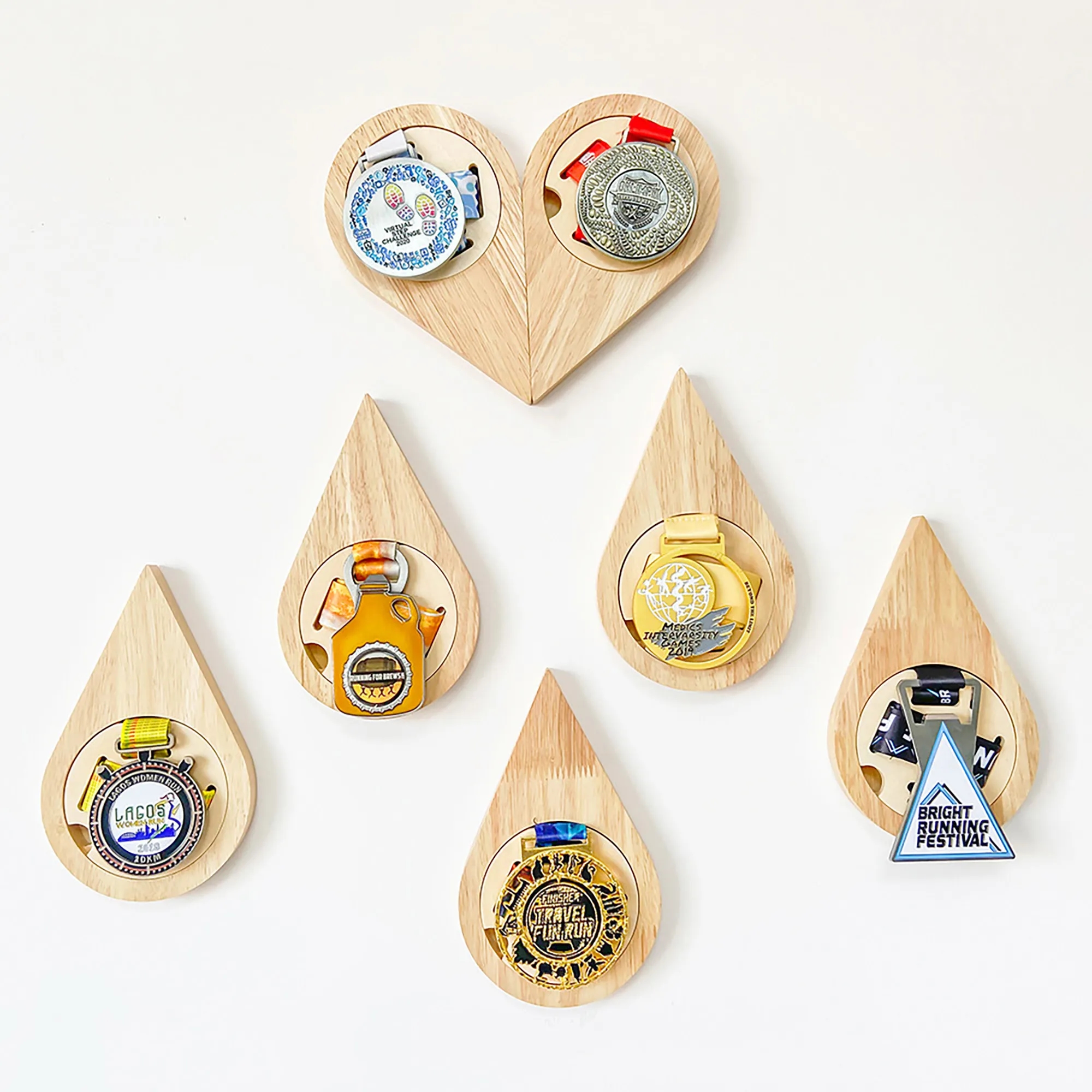 Drop Shaped Splicing Medal Display Stand 2