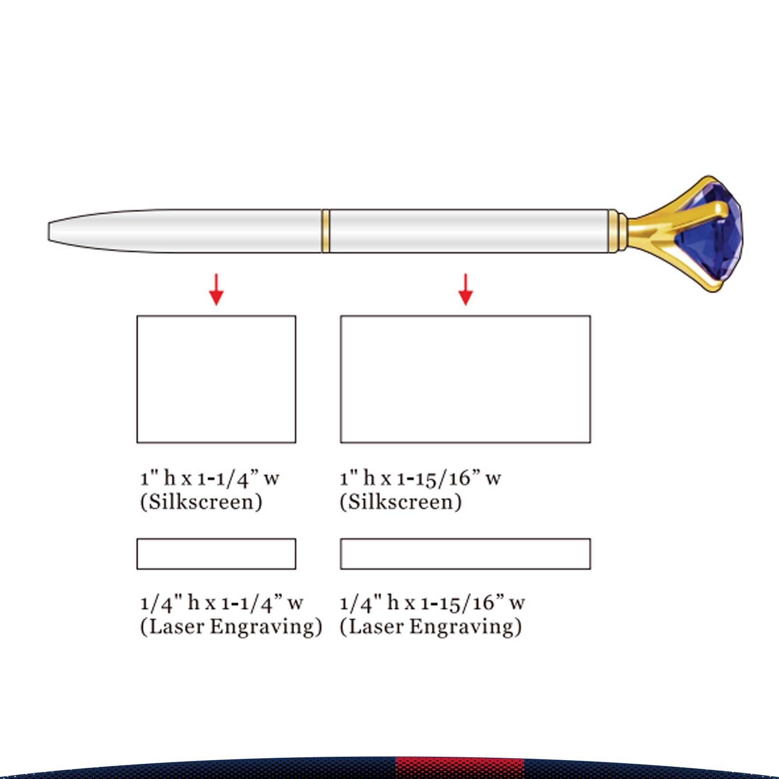 Sapphire Crystal Metal Pen 6