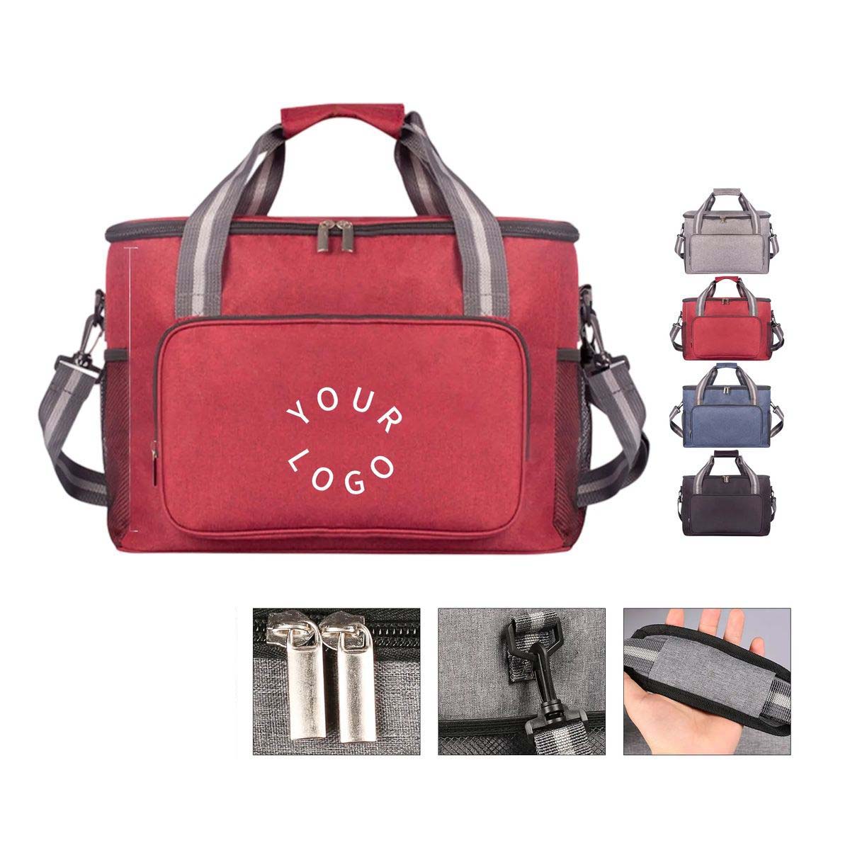 Large Portable Insulated Bag with Mesh Pocket Inside 6