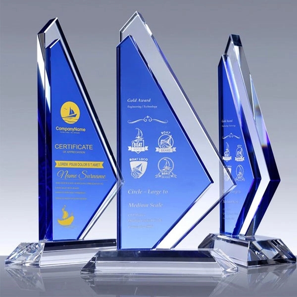 Crystal Sailboat Trophy Award 4