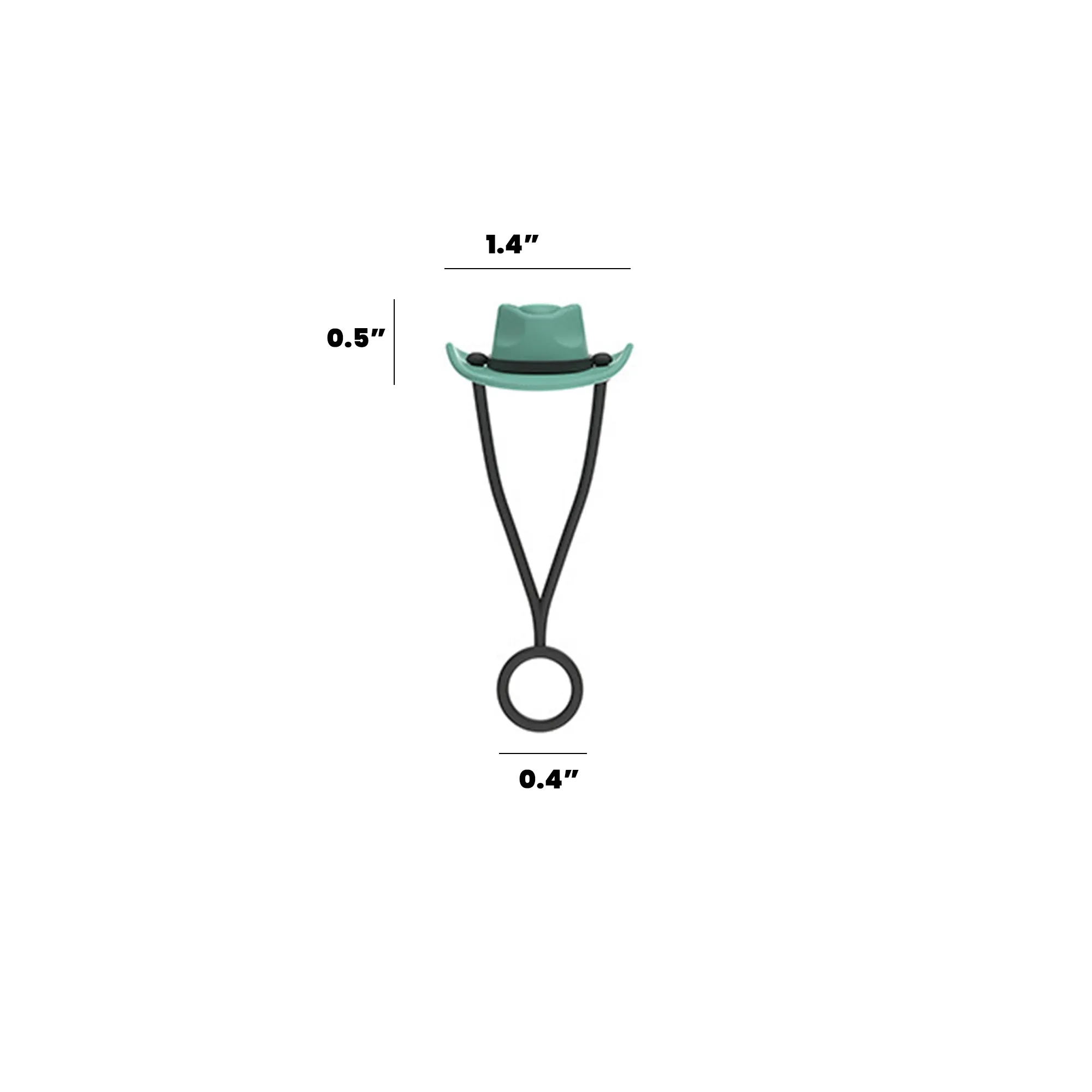 Silicone Cowboy Hat Reusable Straw Tip Cover 1