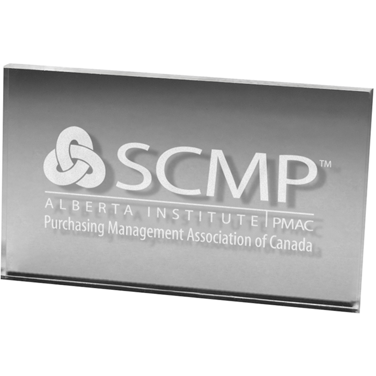 Clear Rectangle Paper Weight (3"x 5"x 3/8") Laser Engraved