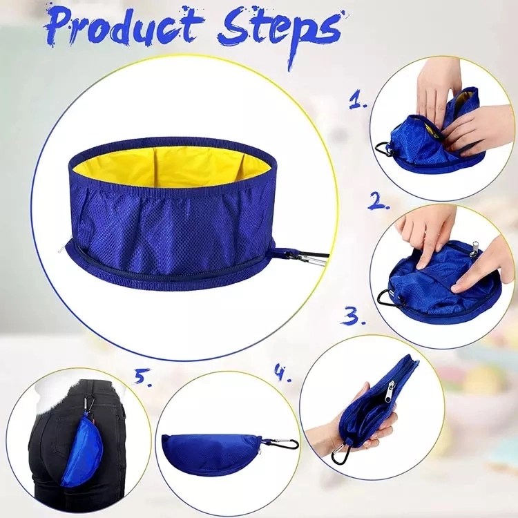 Collapsible Pet Bowl w/Zipper 7