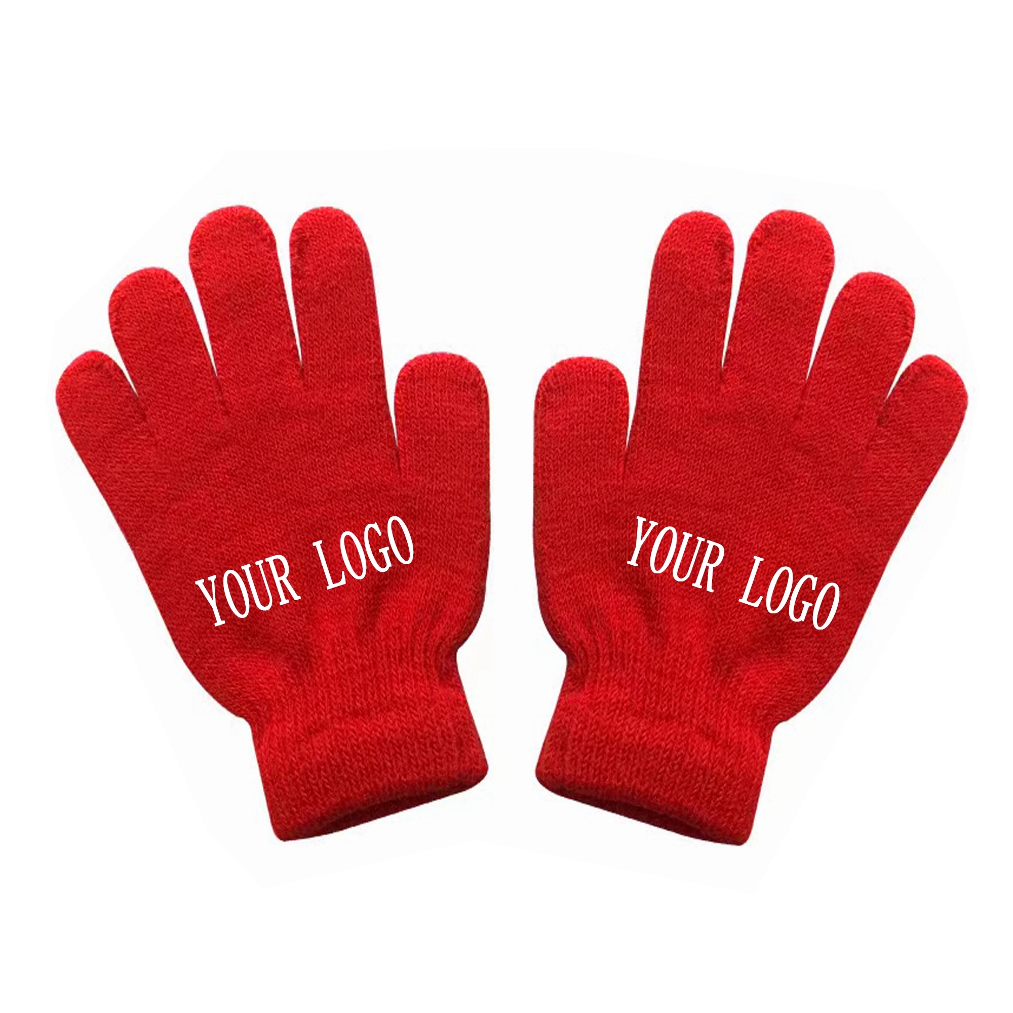 Custom Winter Knit Gloves MOQ 100pair 5