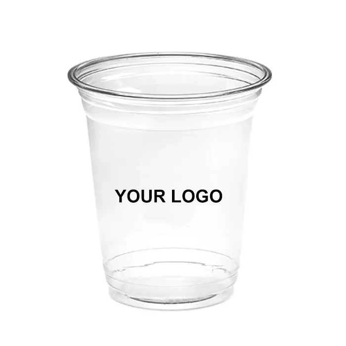 12 oz Disposable Clear Plastic Cups with Lids 3