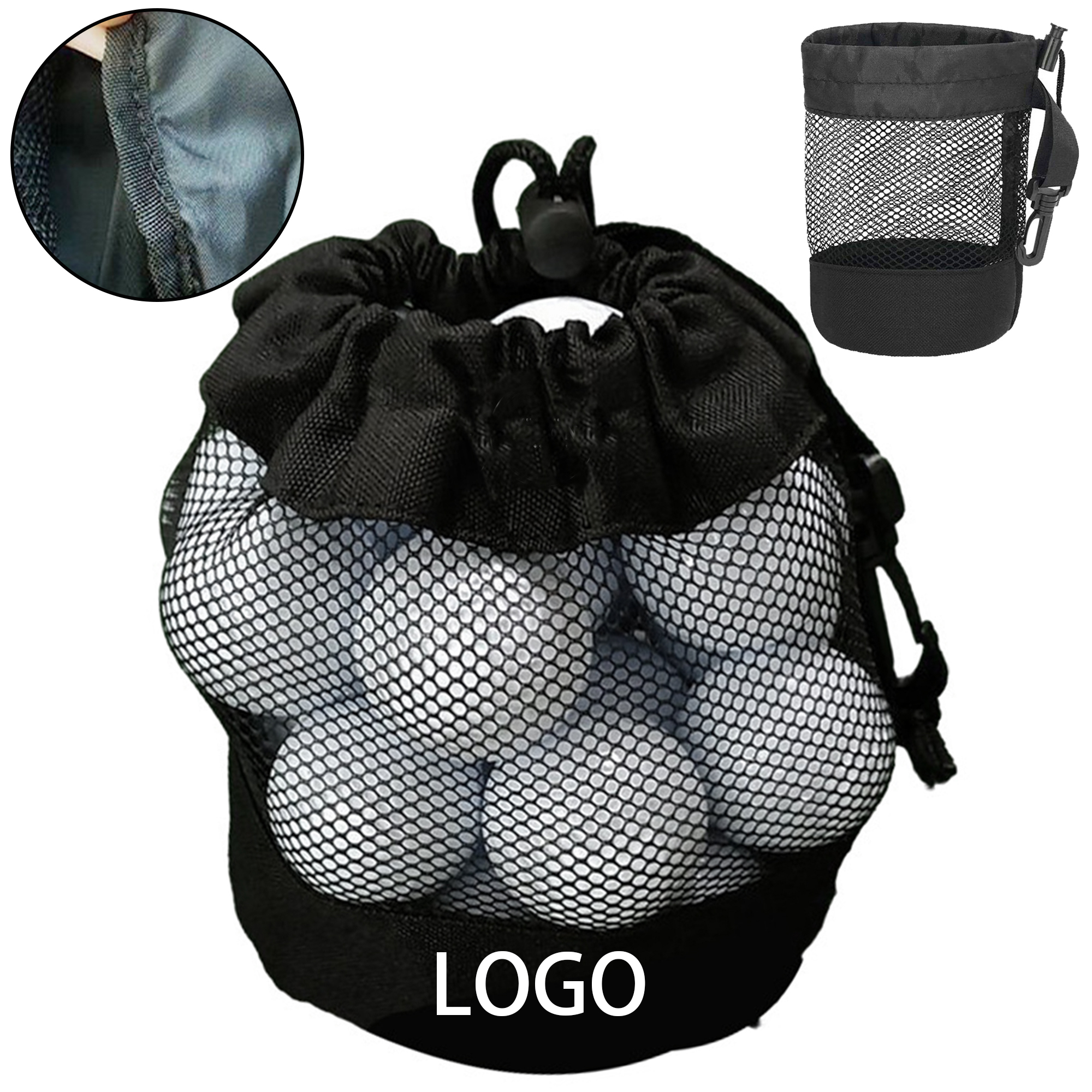 Compact Nylon Golf Ball Carrying Bag 1