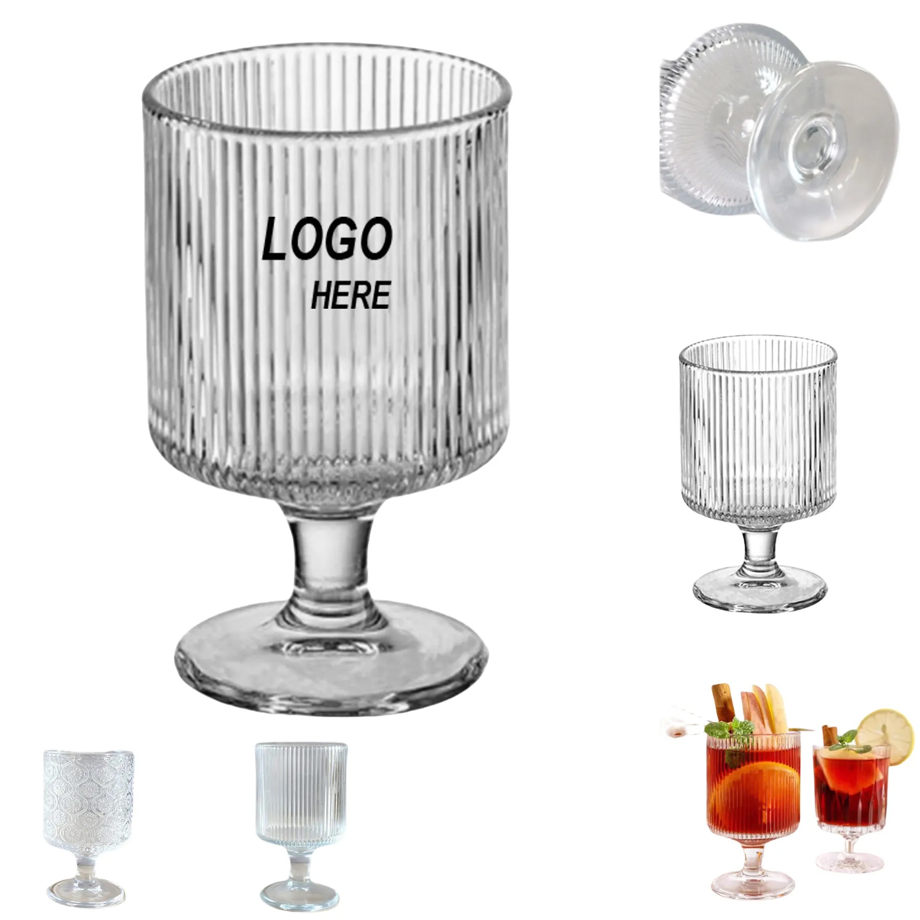 8oz Short Stem Glass Wine Goblet 4