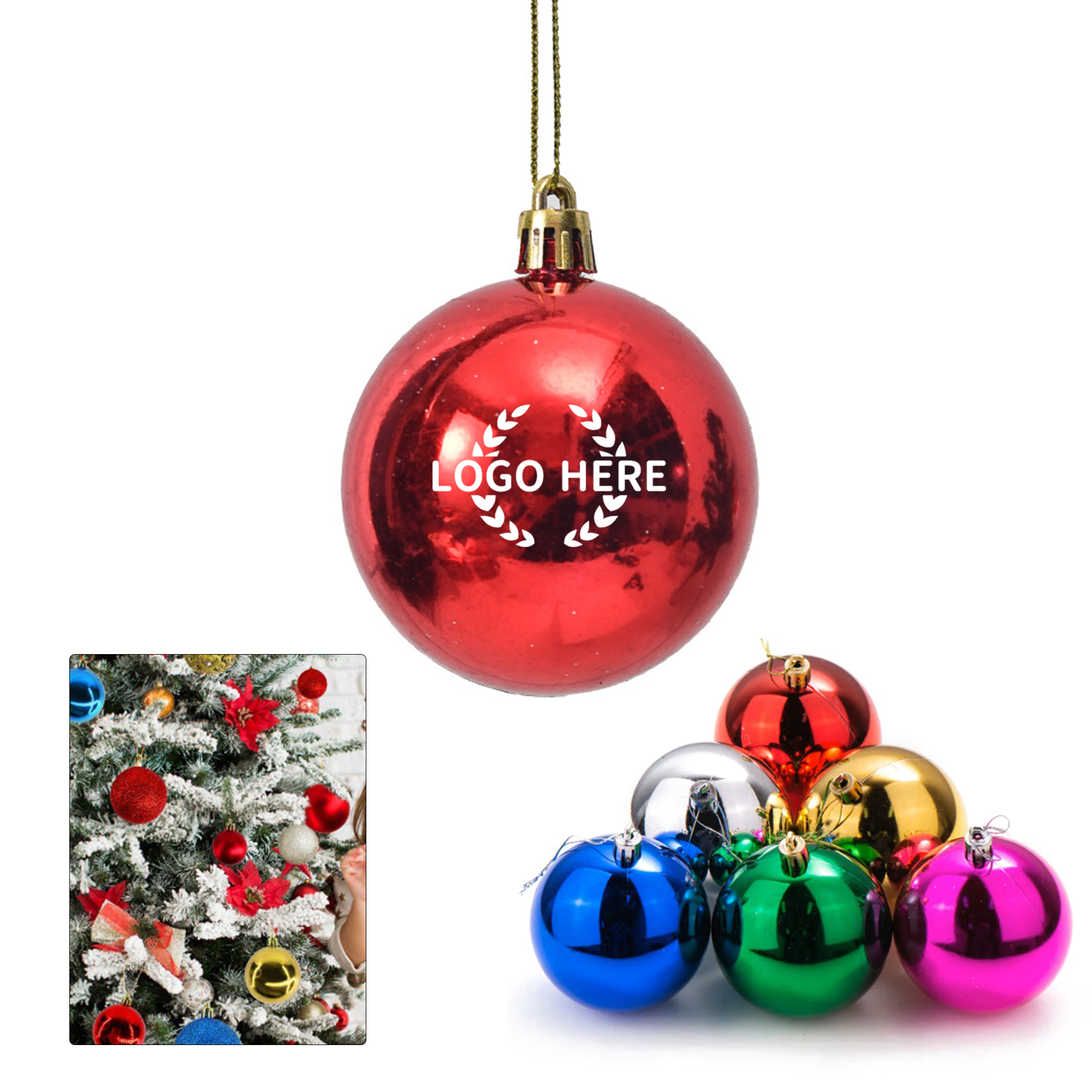 Plastic Holiday Ball Ornament 2