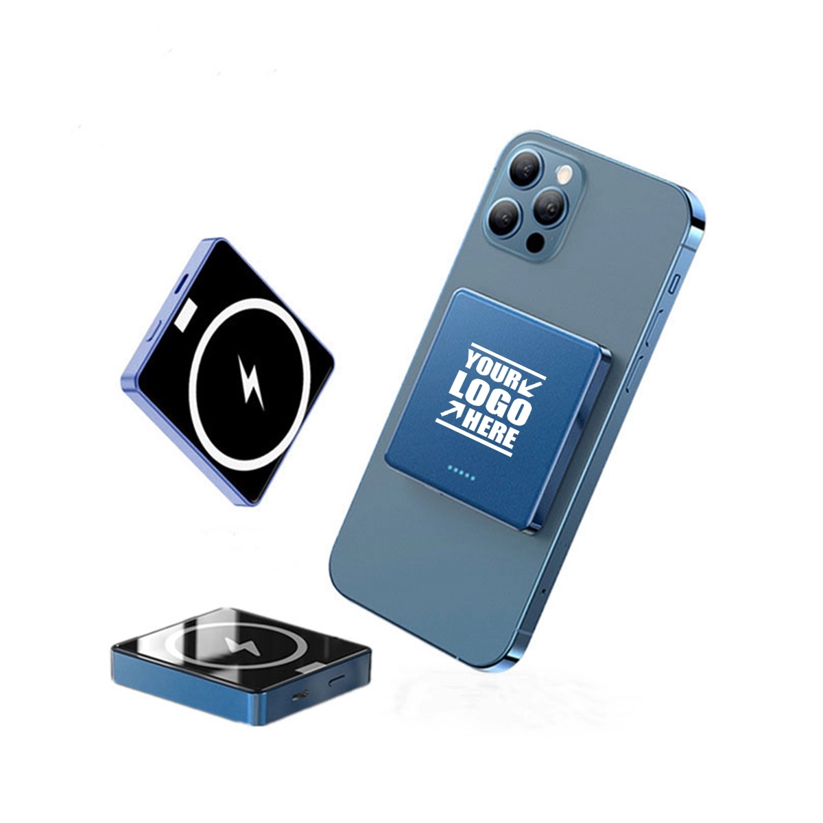 5000Mah Portable Magnetic Wireless Power Bank Logo Custom 2