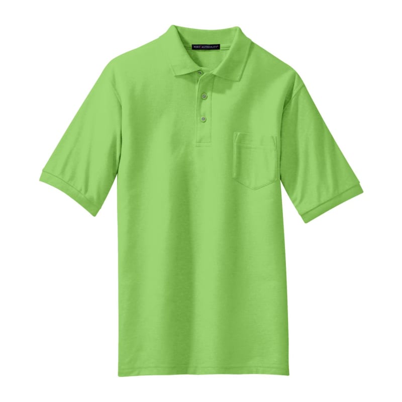 Port Authority Silk Touch Polo With Pocket. 50