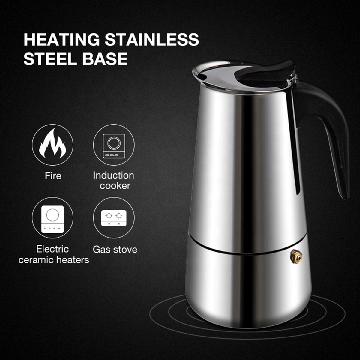Stainless Steel Coffee Moka Pot 6