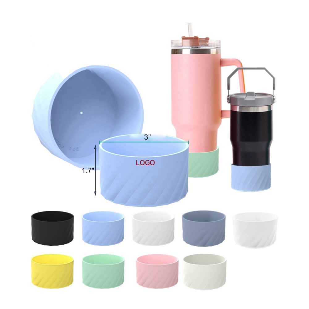 Silicone Sleeve For Water Bottle Straight Cylinder Non Slip Heat Insulation Portable Cup Holder 1