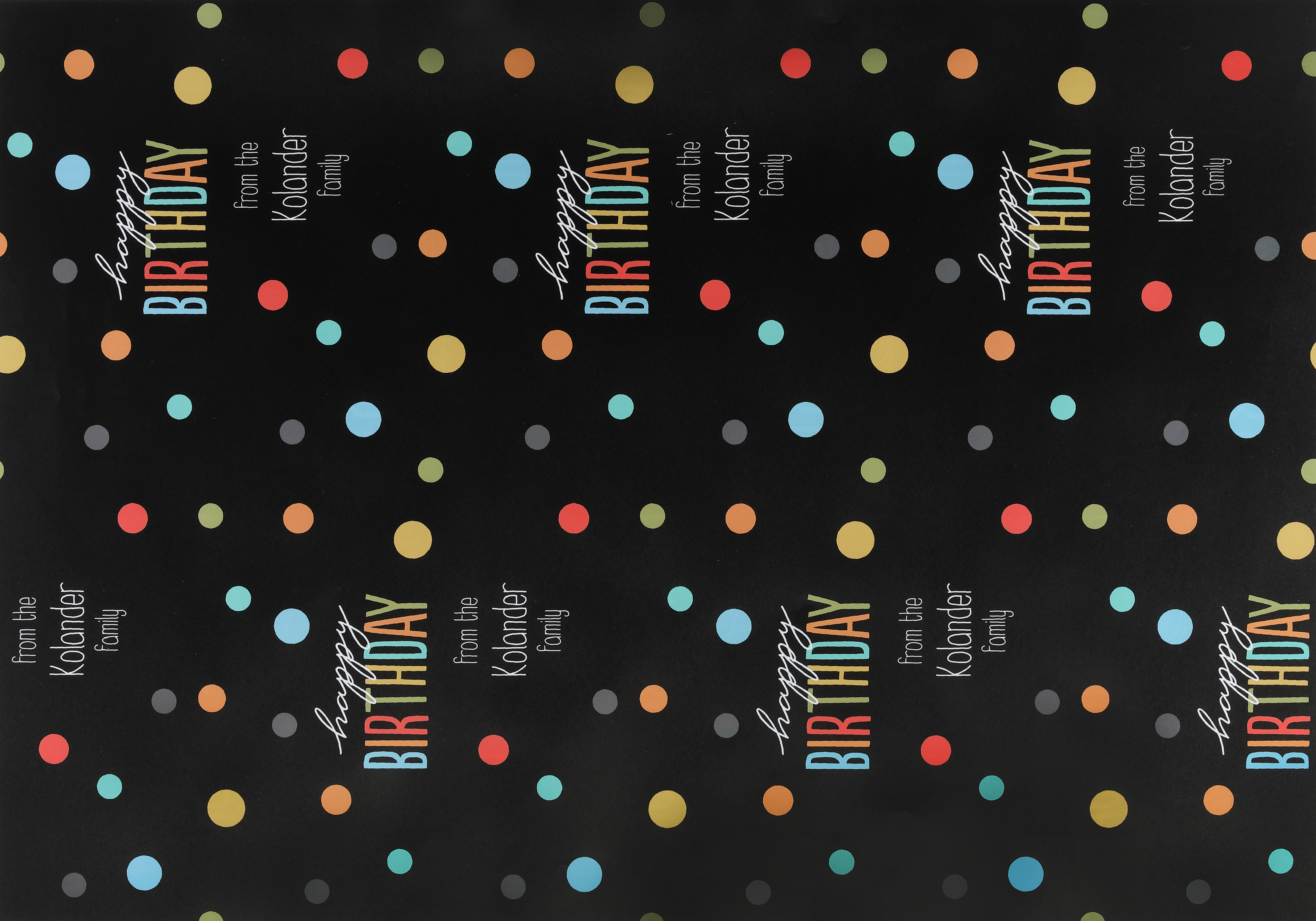 Bright Birthday Reversible Wrapping Paper (28"x20") 2