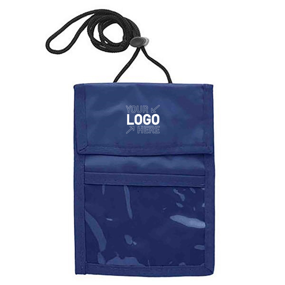 Large Badge Holder Neck Wallets With Clear Display Window 4