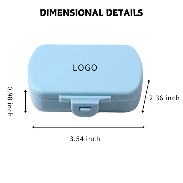 Portable 6-Compartment Medicine Box 2