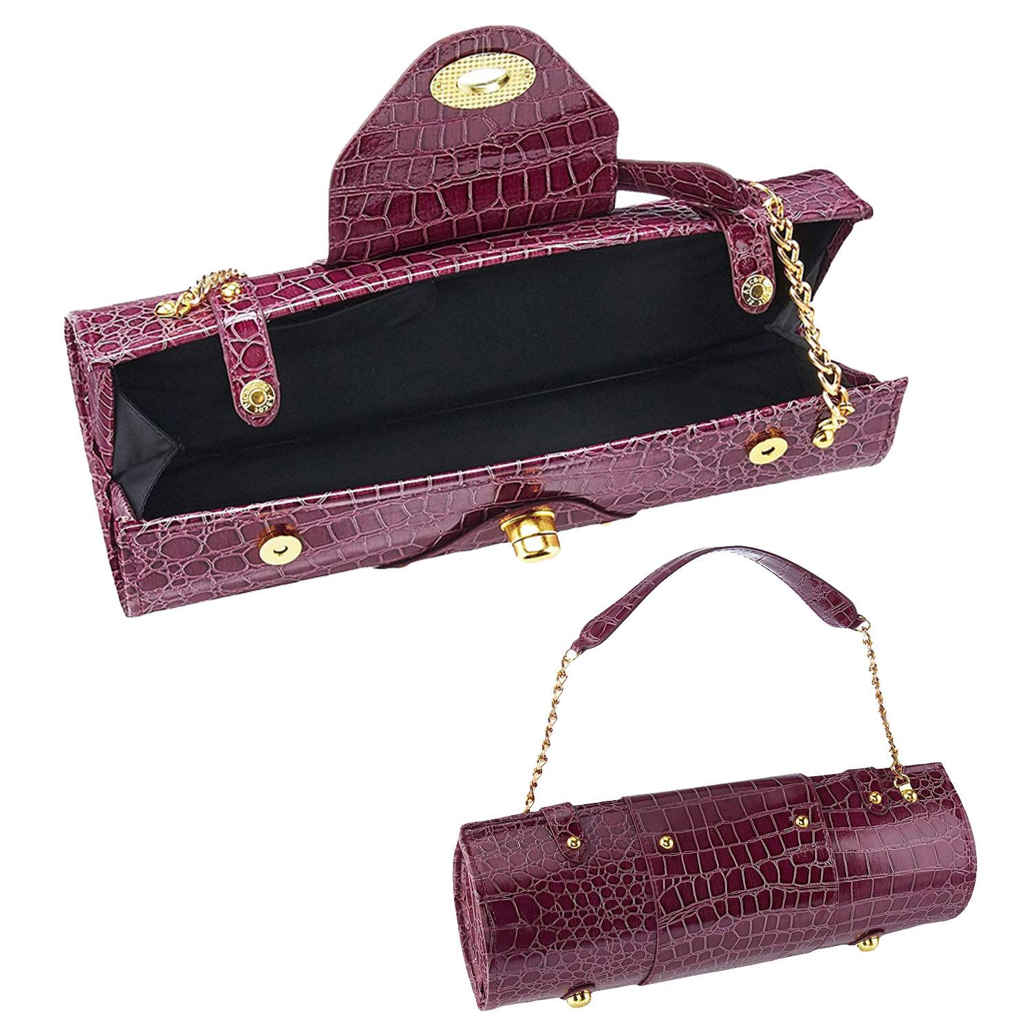 Portable Women's Leather Wine Carrier 9