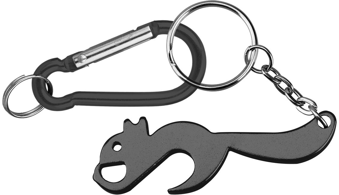 Squirrel Shape Bottle Opener with Carabiner 2