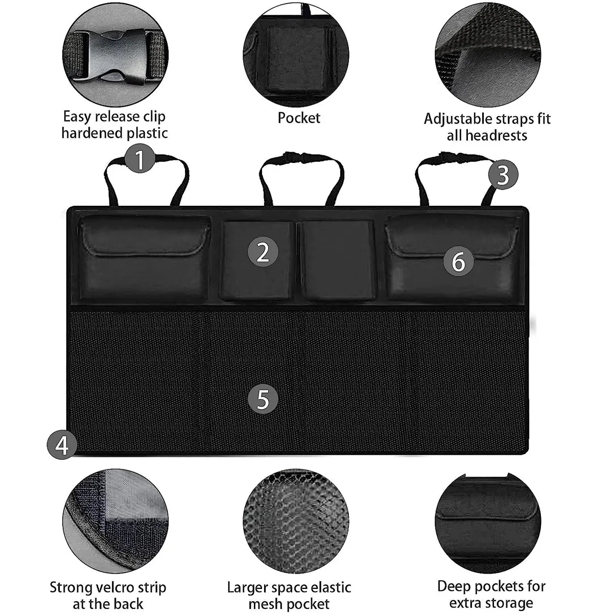 Car Trunk Hanging Organizer and Storage Bag 4