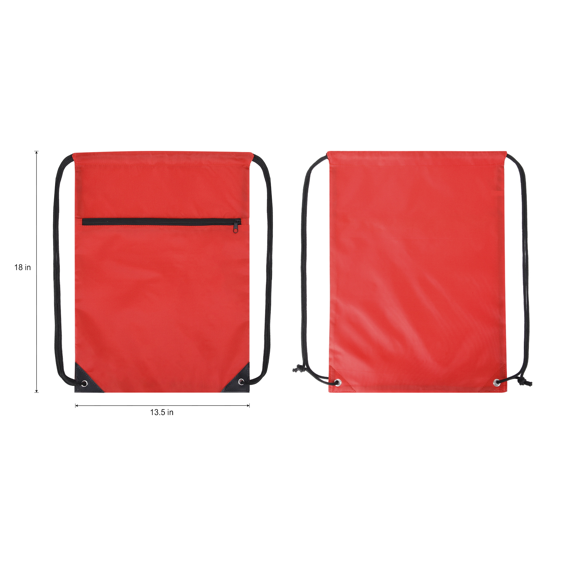 420D RPET Drawstring Backpack With Zipper 8