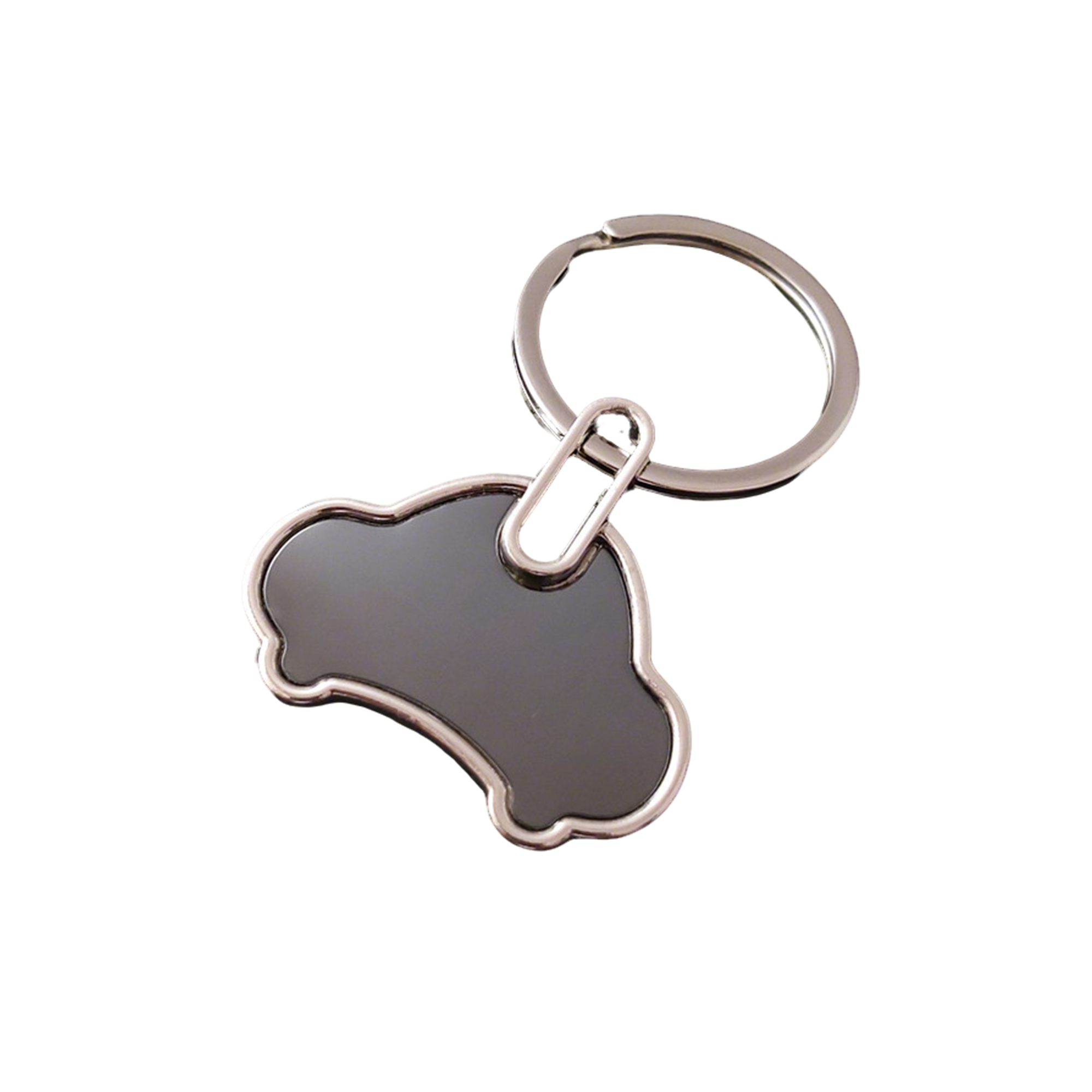 Polished Chrome Key Ring 2.79" Length X 1.45" Width 4