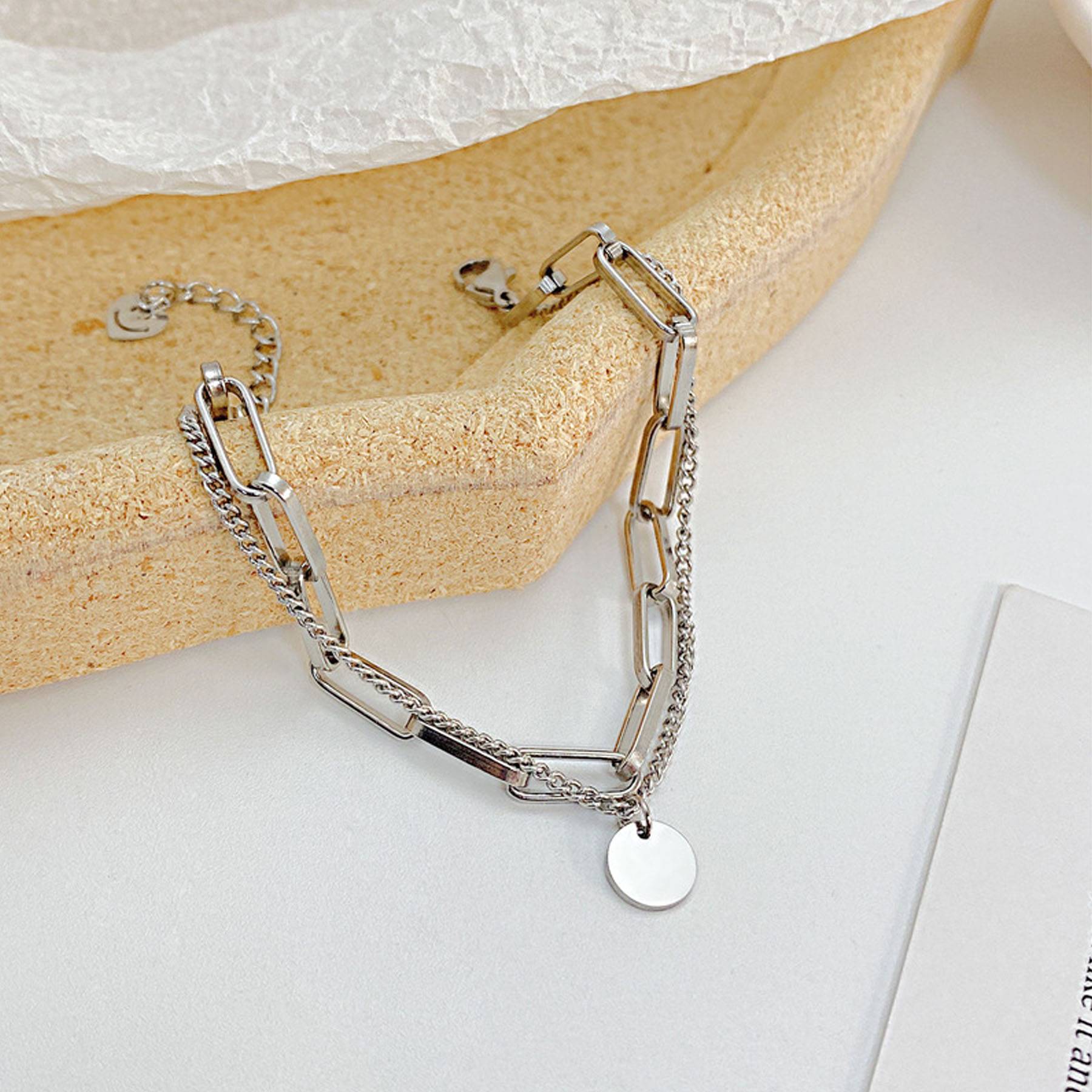 Stainless steel double-layer bracelet 2